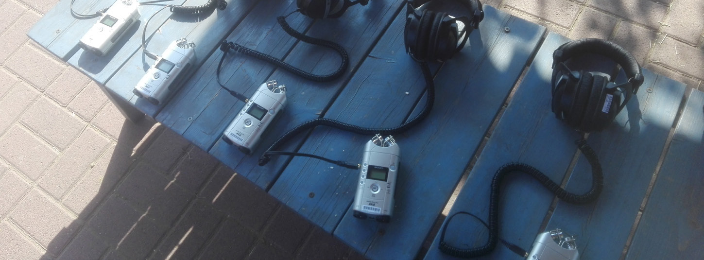 3D-audio field recording equipment used for Fl&uuml;sterwald